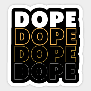 dope simple typography design Sticker